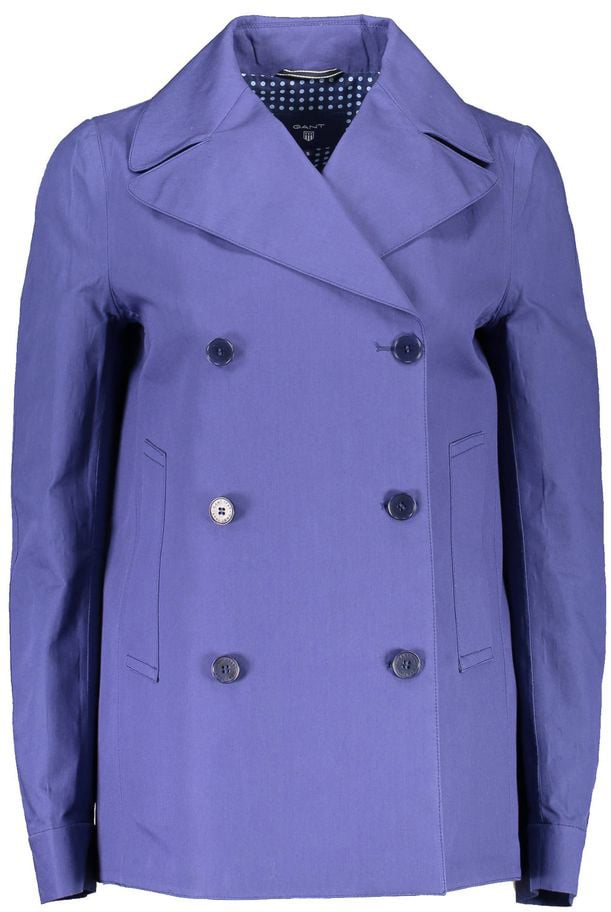 Gant Gant Blue Cotton Women Coat Jacket Blauw