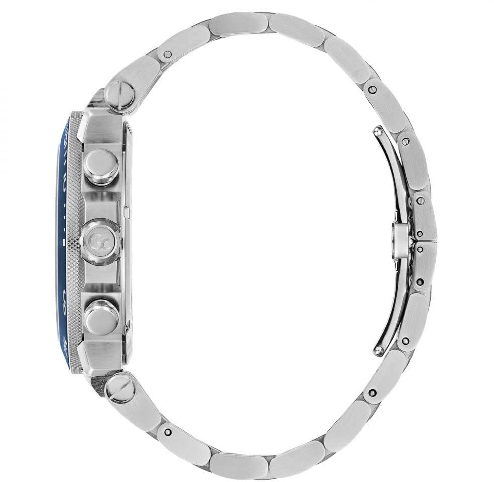 GC GC Horloge Z14011G7MF Staal Quartz Swiss Made Chronograaf met Blauwe Wijzerplaat Blauw