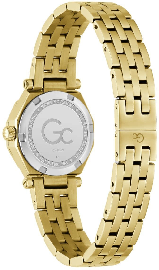 GC GC Horloge Z54005L9 Gleam Mini Staal met Geelgouden Plating Quartz Swiss Made met Zirkonia 25mm Goud