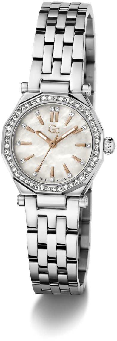 GC GC Horloge Z54006L9 Gleam Mini Staal Quartz Swiss Made met Zirkonia 25mm Zilver