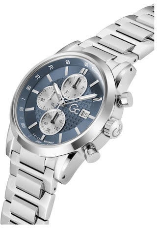 GC GC Horloge Z61005G7 Dress Staal Quartz Swiss made Chronograaf Zilver