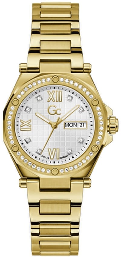 GC GC Horloge Z20008L1MF Staal met gouden plating en zirkonias's Divers