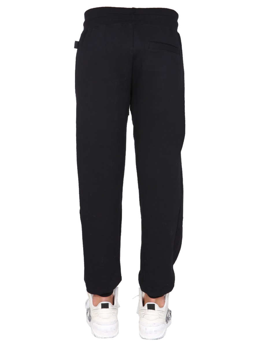 GCDS JOGGING PANTS WITH "CUTE TAPE" LOGO BAND Zwart