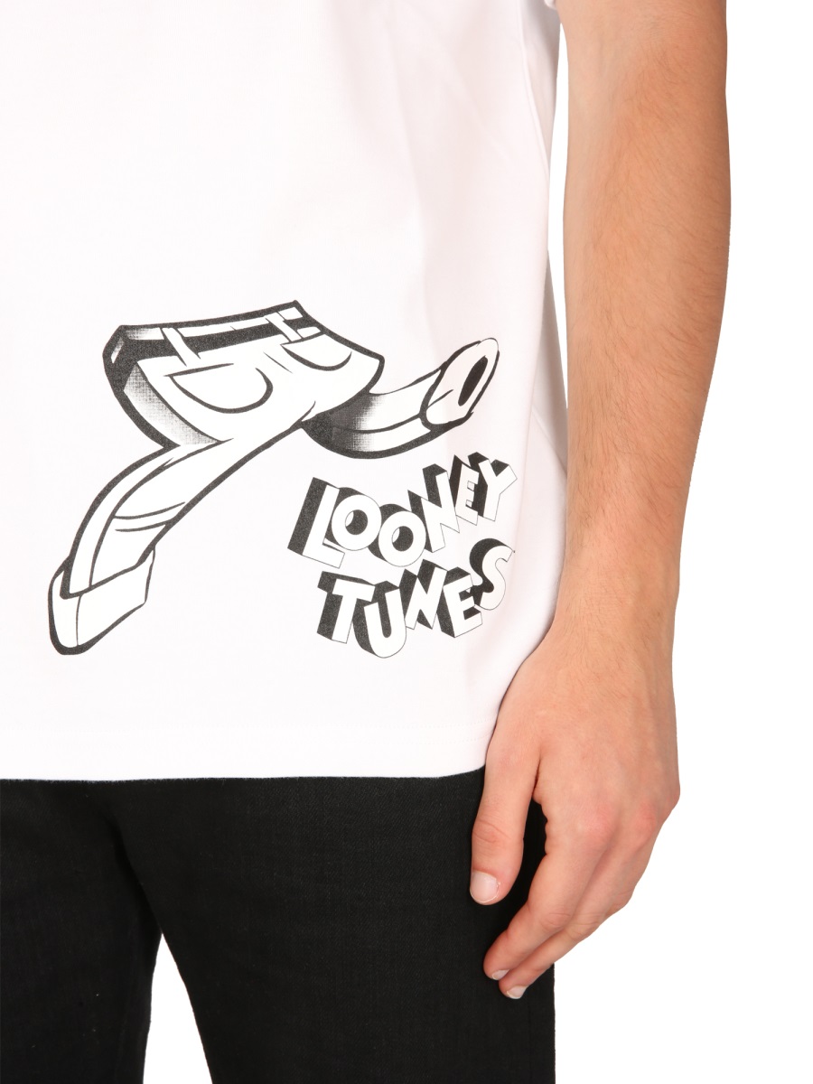 GCDS LOONEY TUNES PRINT T-SHIRT Wit
