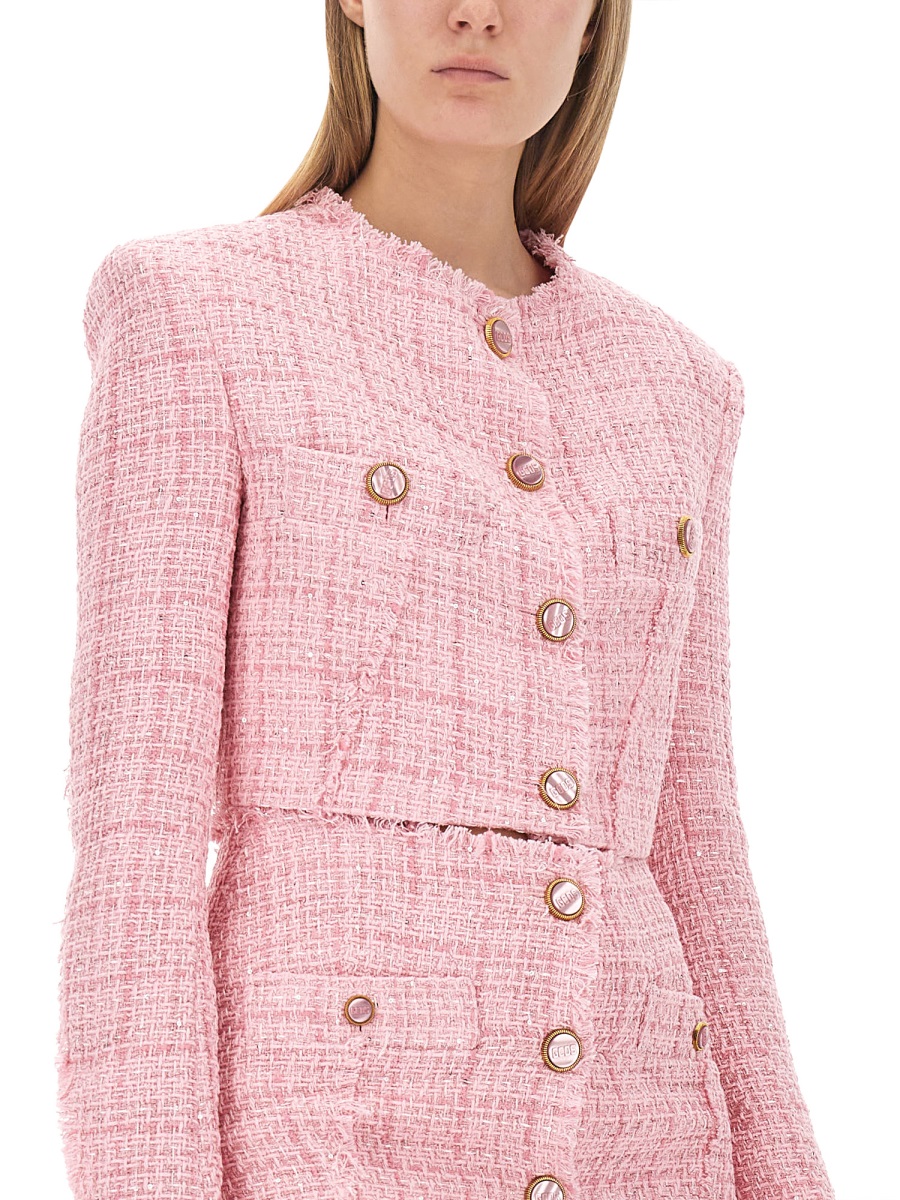 GCDS CROPPED JACKET Roze