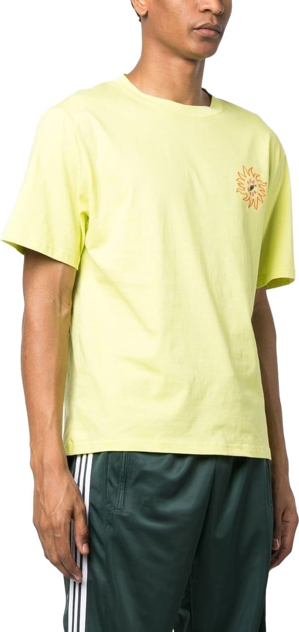 GCDS Yellow Surfing Wirdo Cotton T-Shirt Neutraal