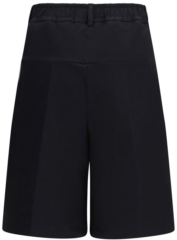 GCDS Black Cotton Bermuda Shorts Zwart