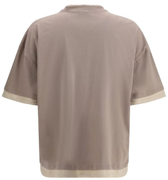 GCDS GCDS Brown Cotton T-Shirt Bruin