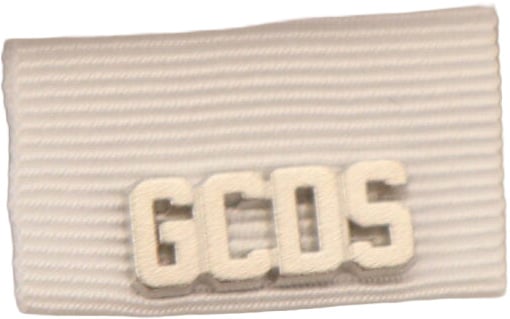 GCDS White Logo Print Cotton Short Sleeves T-shirt Wit