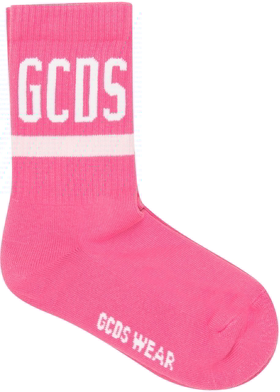 GCDS Calze con Logo Roze