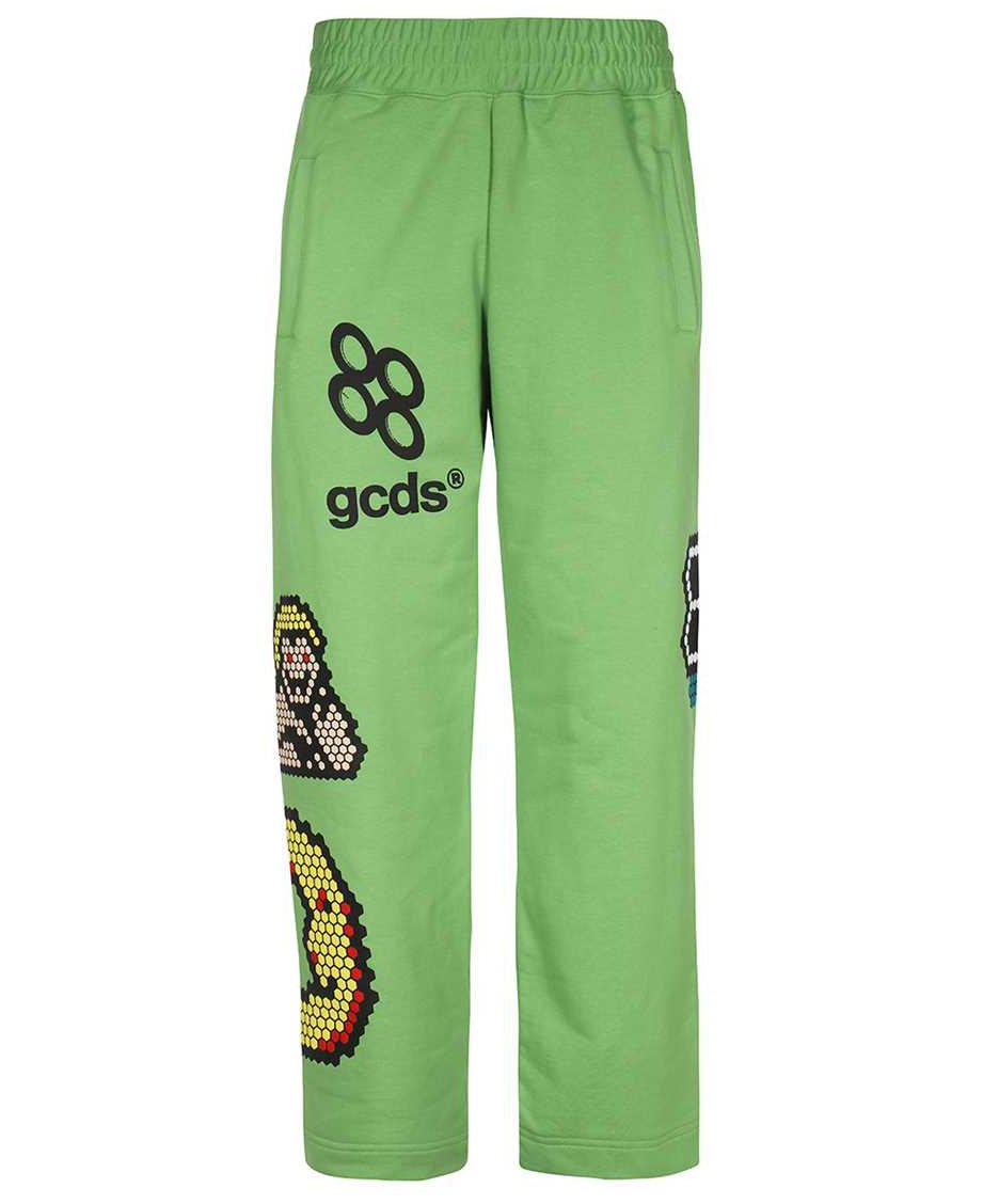 GCDS Logo print sweatpants Groen