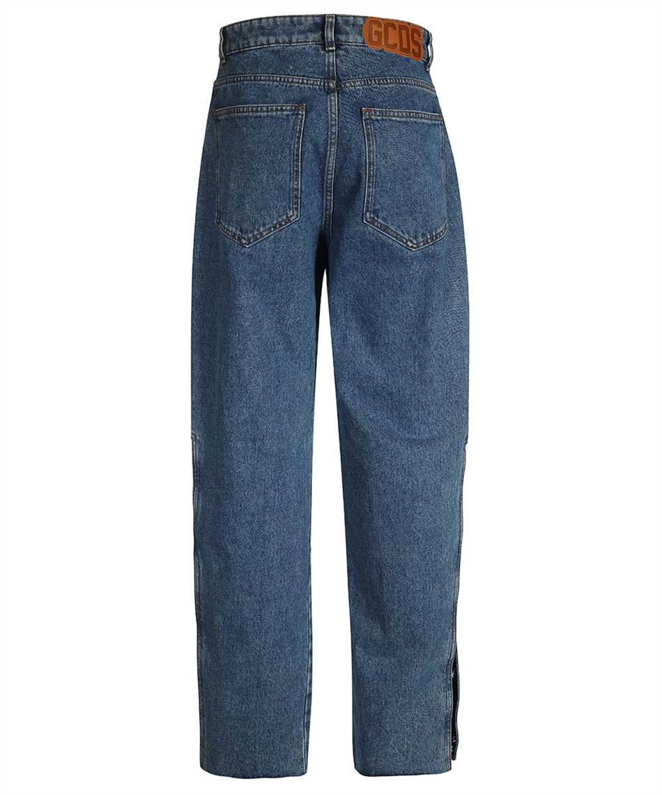 GCDS Wide-leg jeans Blauw