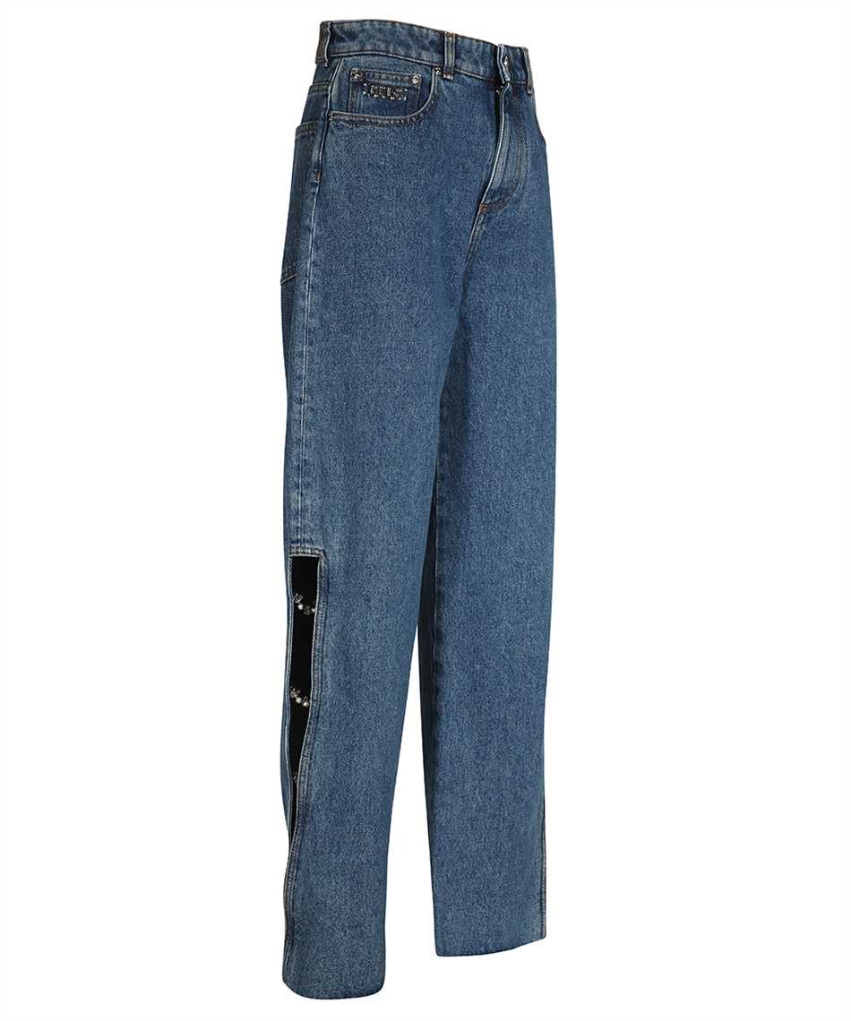 GCDS Wide-leg jeans Blauw