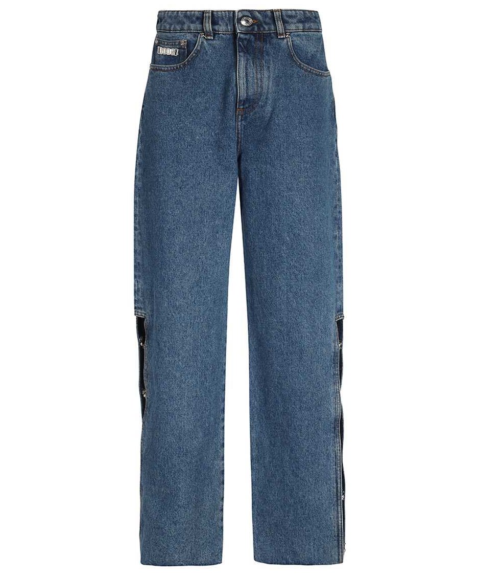 GCDS Wide-leg jeans Blauw