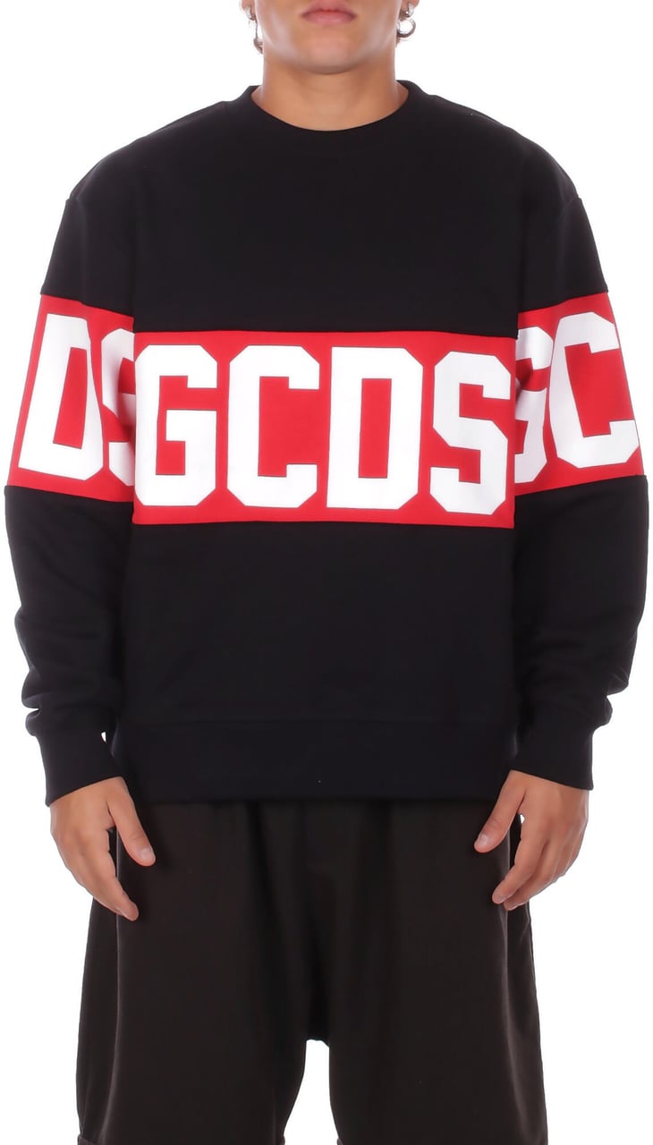 GCDS Sweaters Black Red White Zwart