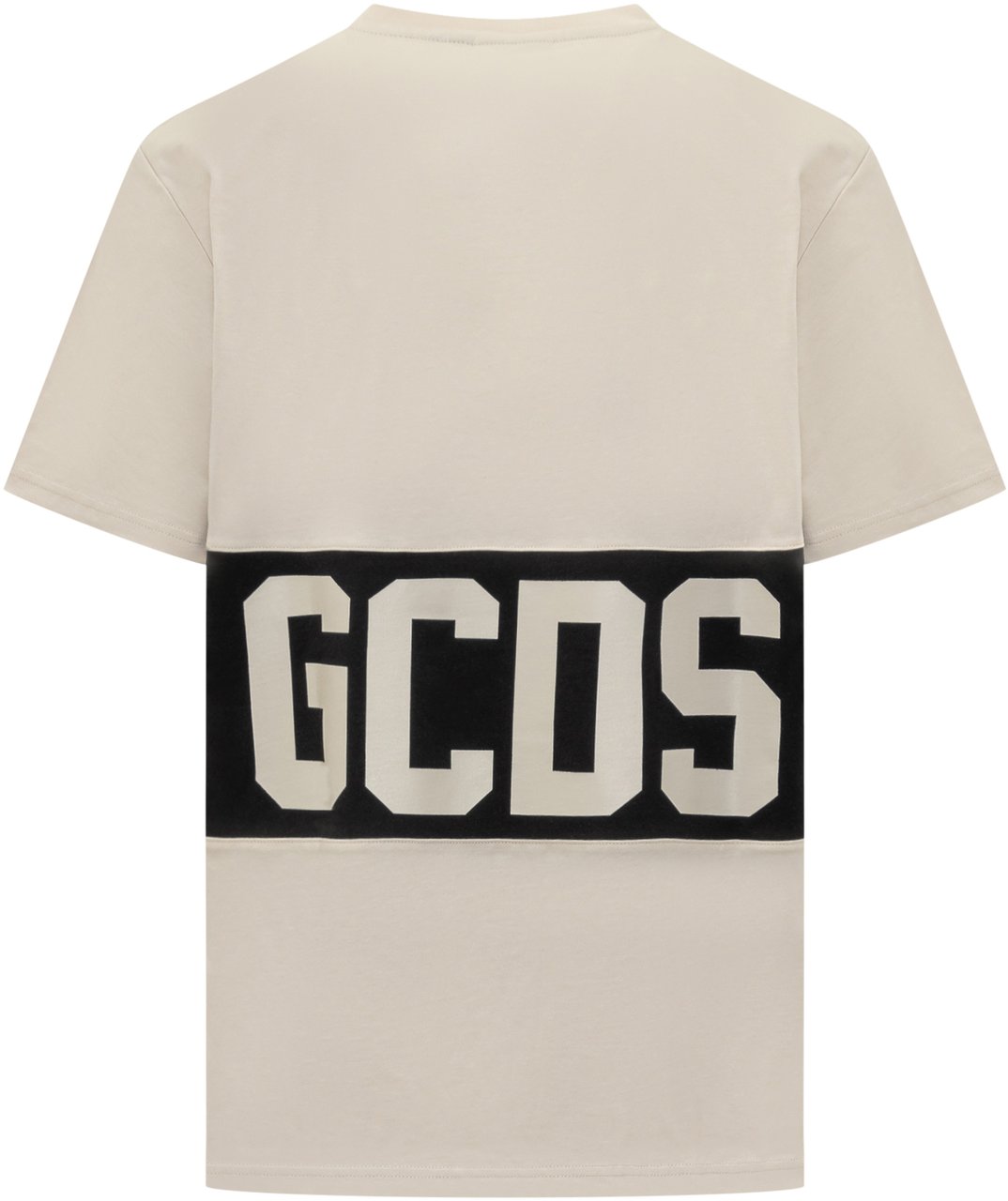 GCDS T-Shirt Bicolor con Logo GCDS Wit