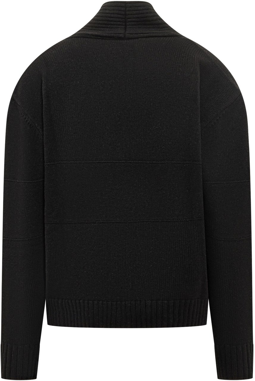 GCDS Cardigan in Maglia Logo GCDS Zwart