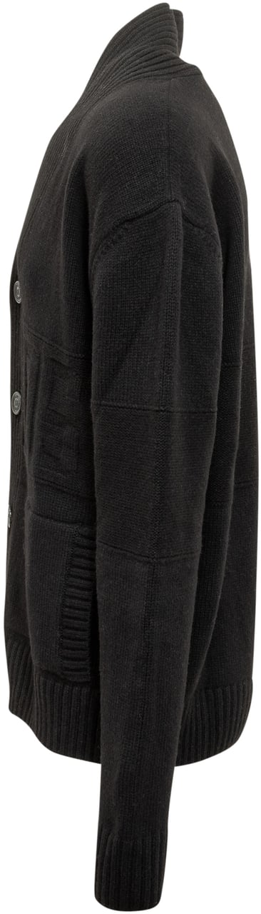 GCDS Cardigan in Maglia Logo GCDS Zwart