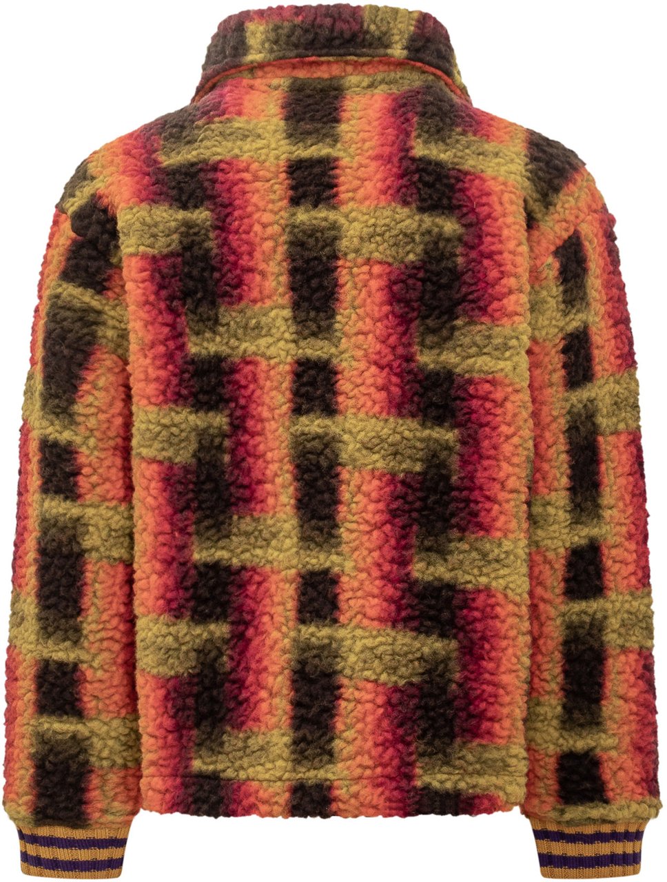 GCDS GCDS Giacca in Sherpa a Quadri Multicolor Divers