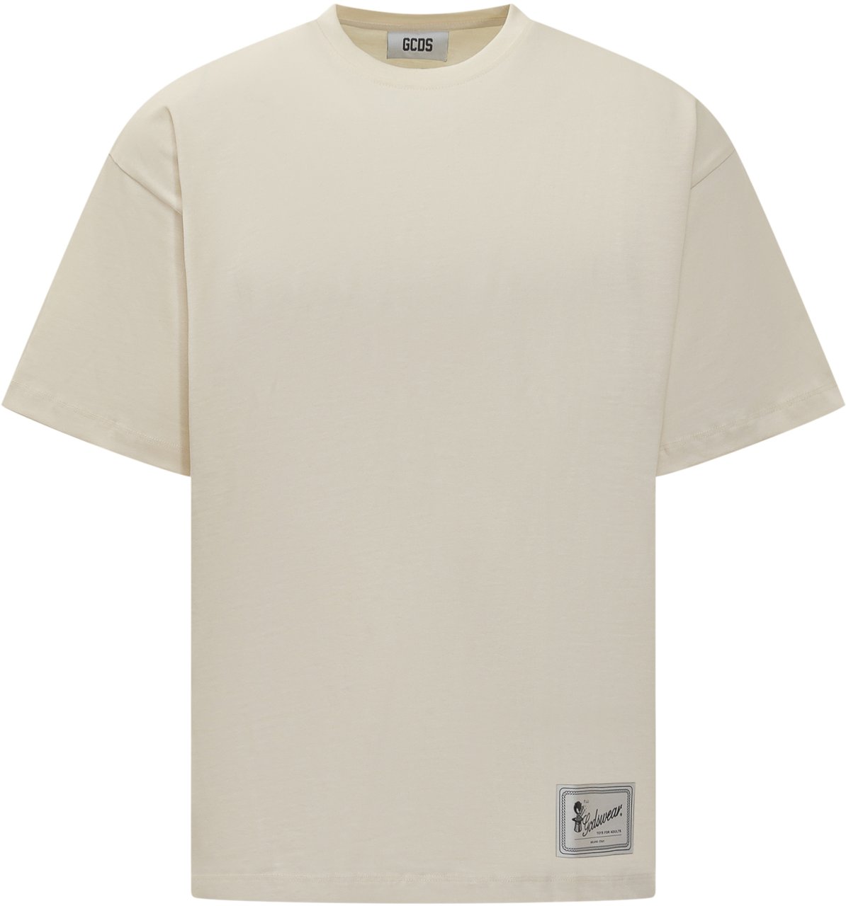GCDS GCDS T-shirt Oversize con Stampa Godswear Beige