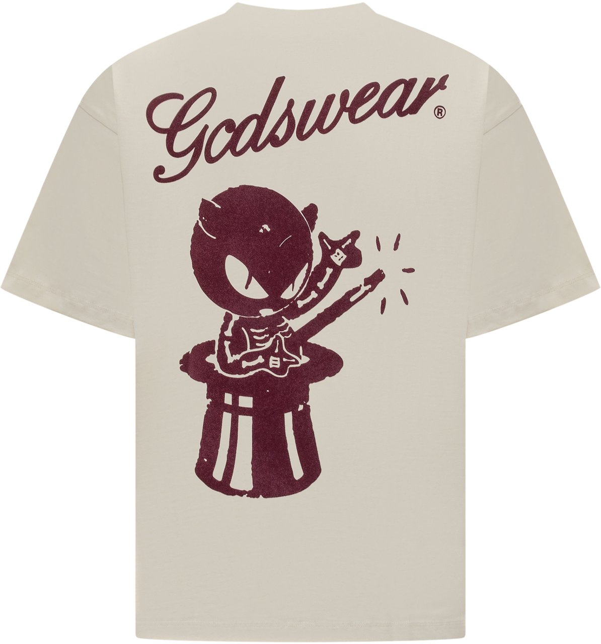 GCDS GCDS T-shirt Oversize con Stampa Godswear Beige