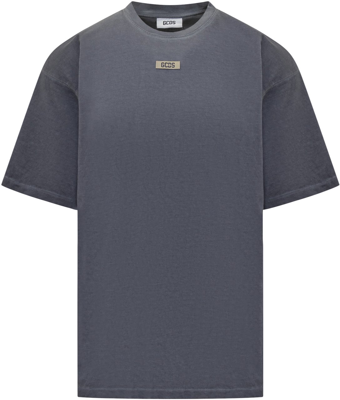 GCDS GCDS T-Shirt con Logo in Metallo Grijs