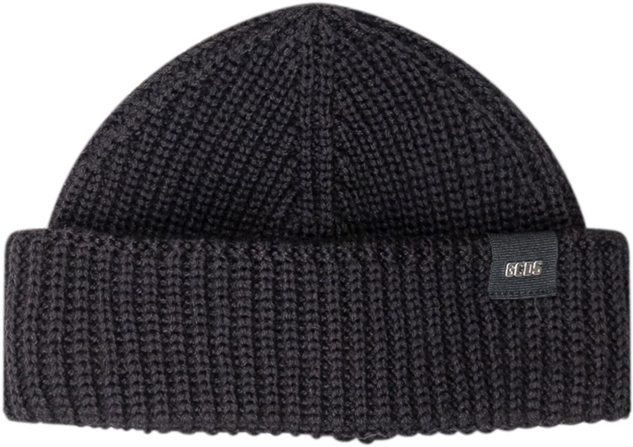 GCDS Cappello in Lana Nero GCDS Zwart