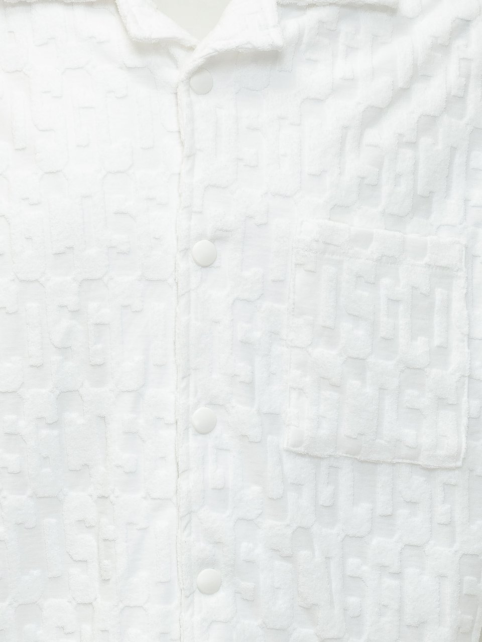 GCDS Camicia Bowling con Tasca Applicata Wit