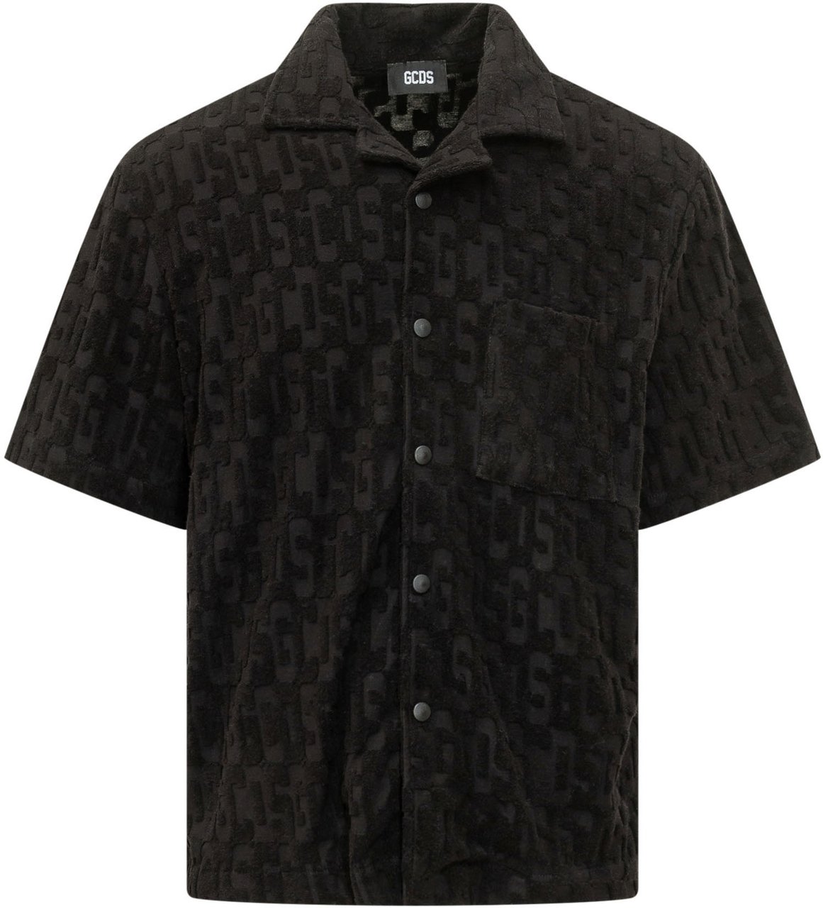 GCDS Camicia Bowling con Bottoni a Pressione Zwart