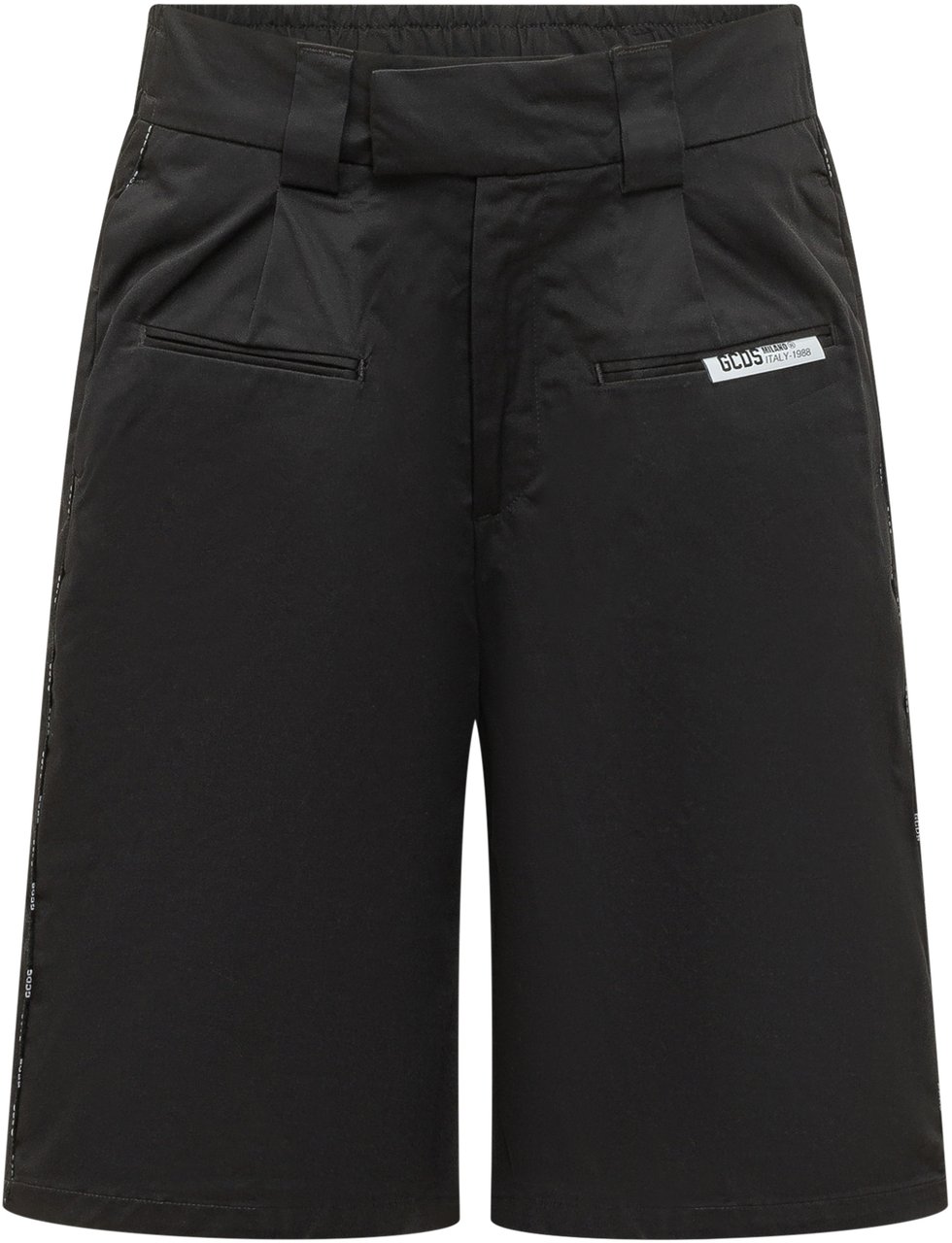 GCDS Bermuda Neri Logo Piping Zwart