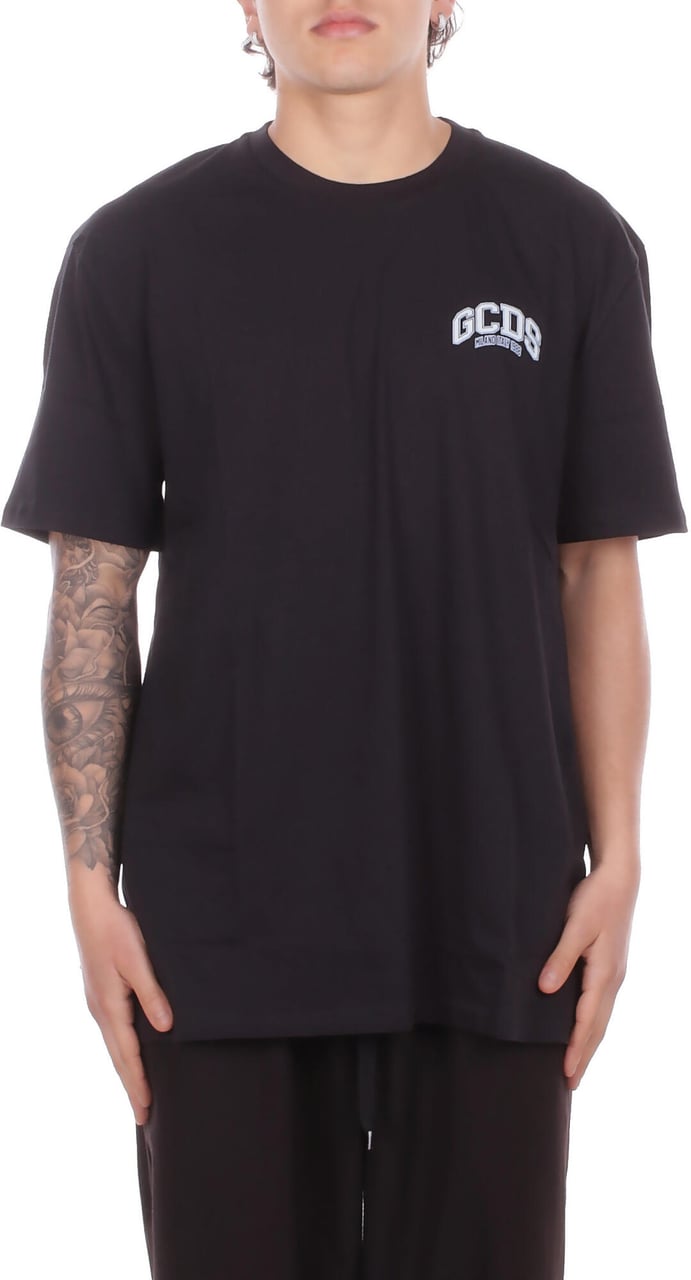 GCDS T-Shirts And Polos Black Green Zwart