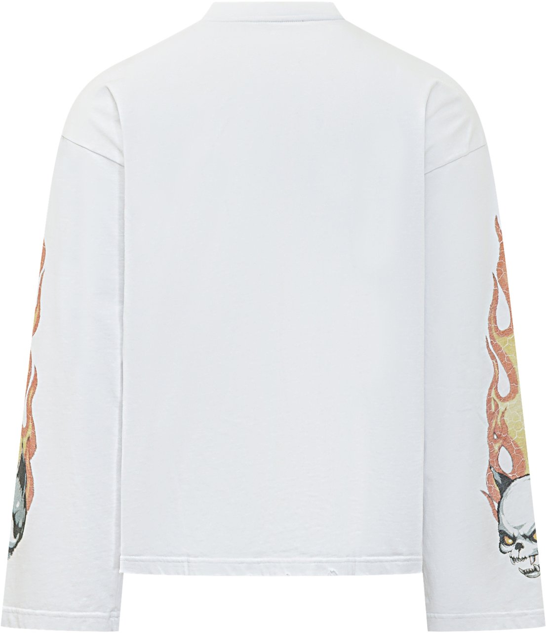 GCDS Riders LS T-shirt con Stampa Grafica Wit