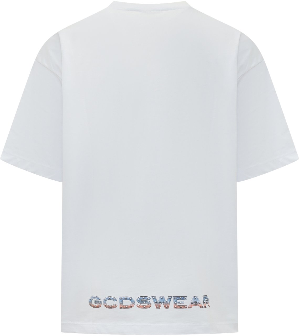 GCDS Bulletproof SS T-shirt con Stampa Frontale Wit