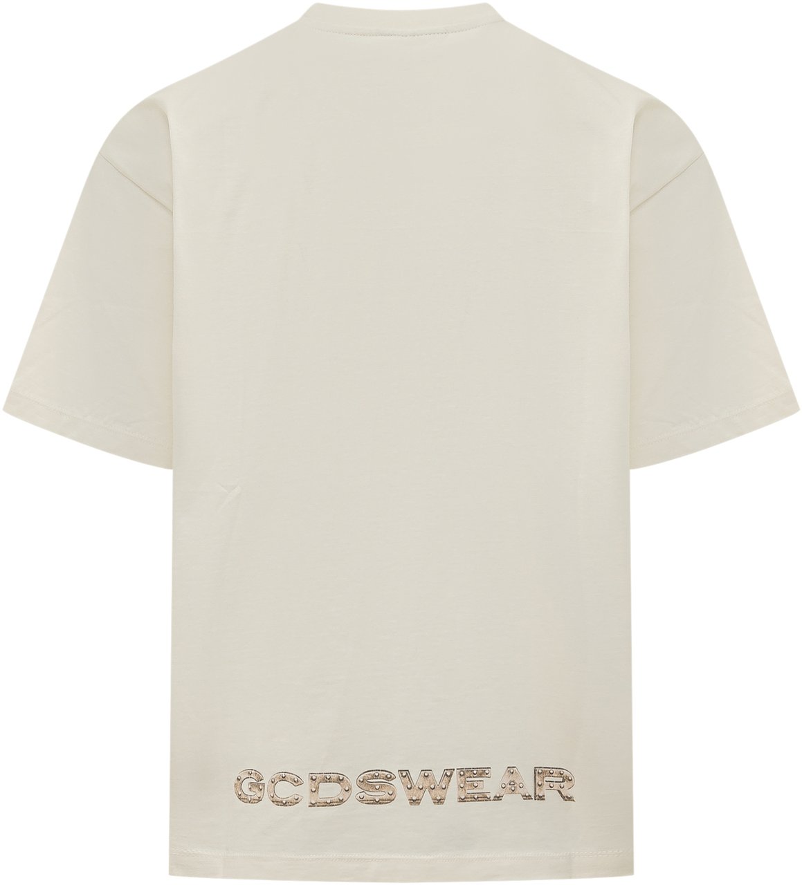 GCDS Bulletproof SS T-shirt con Stampa Frontale Wit