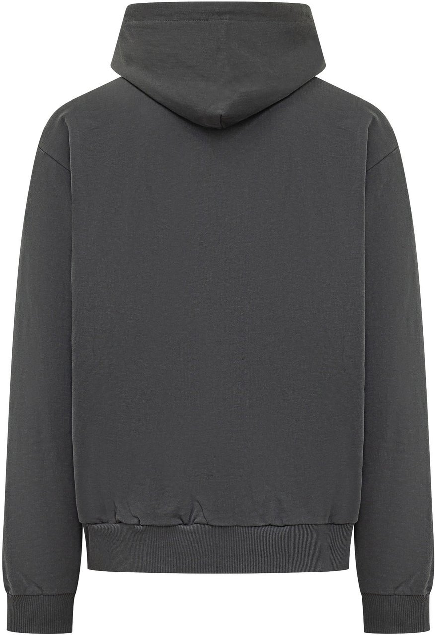 GCDS Felpa con Cappuccio e Tasca a Marsupio Donkergrijs