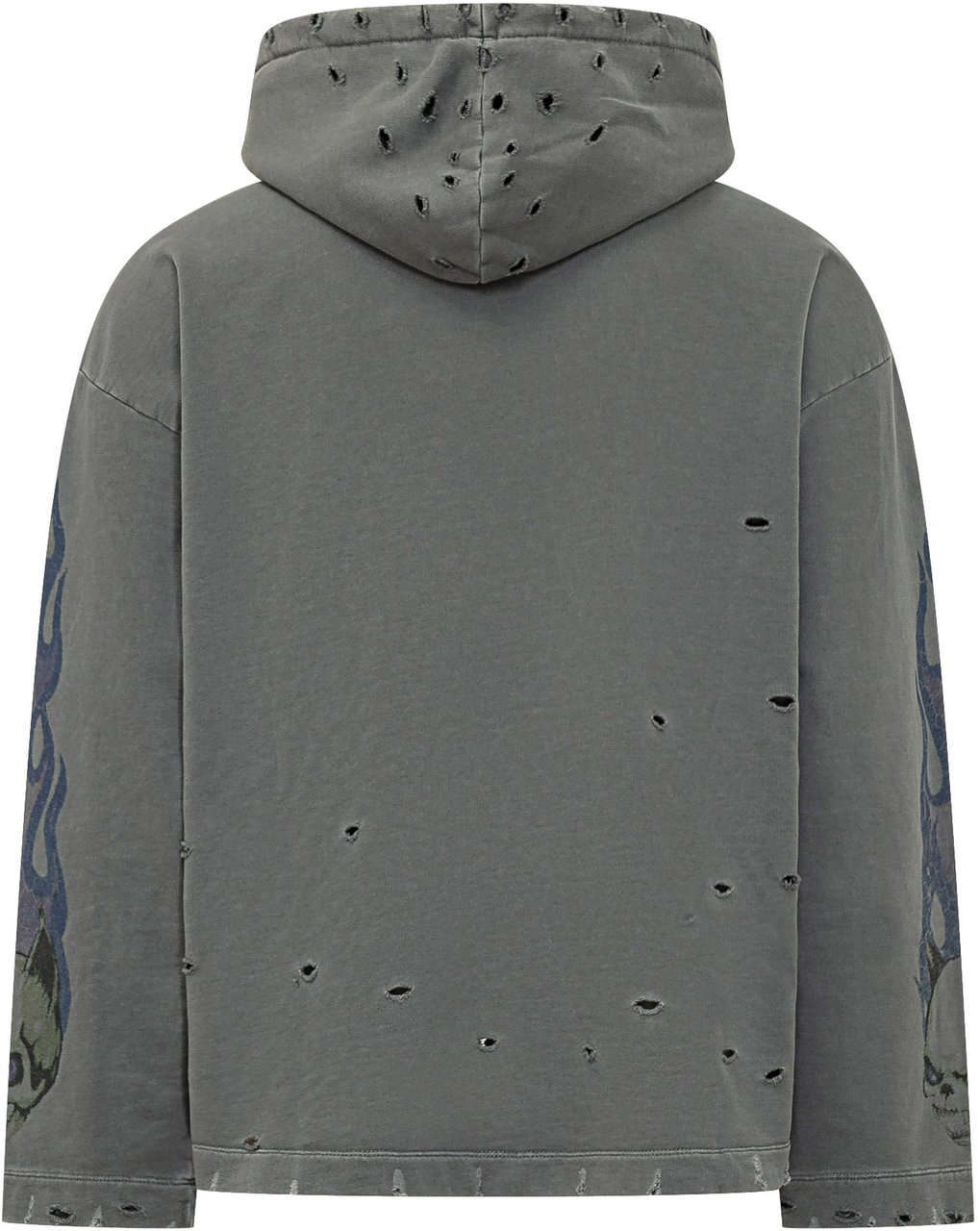 GCDS Riders Felpa con Cappuccio e Stampa Grafica Donkergrijs