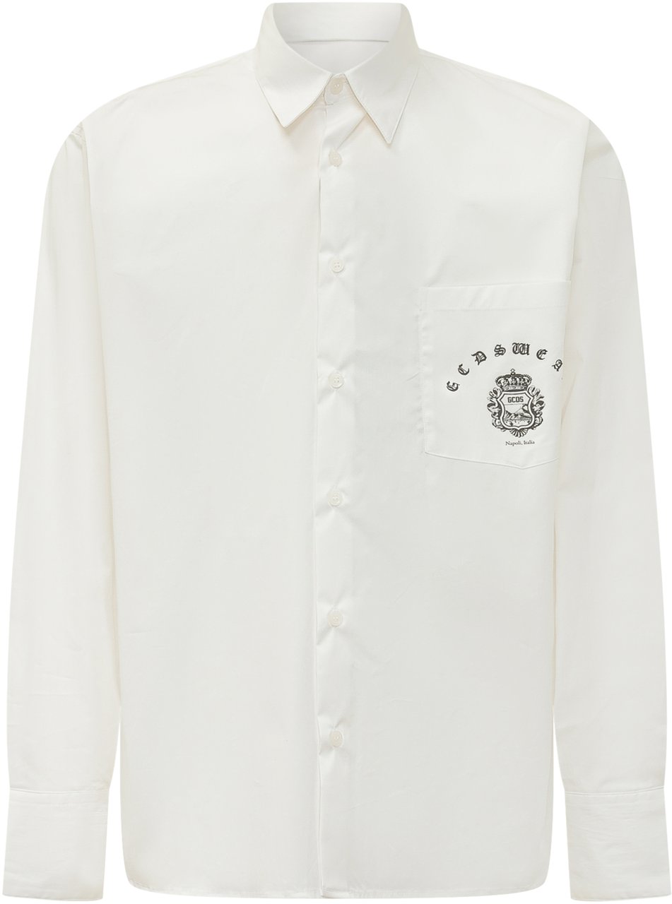 GCDS Camicia con Colletto e Tasca Wit