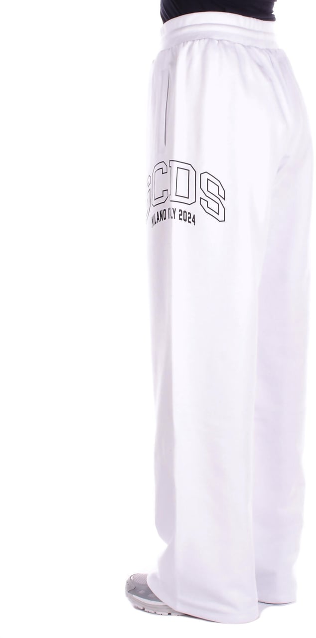 GCDS Trousers White Wit