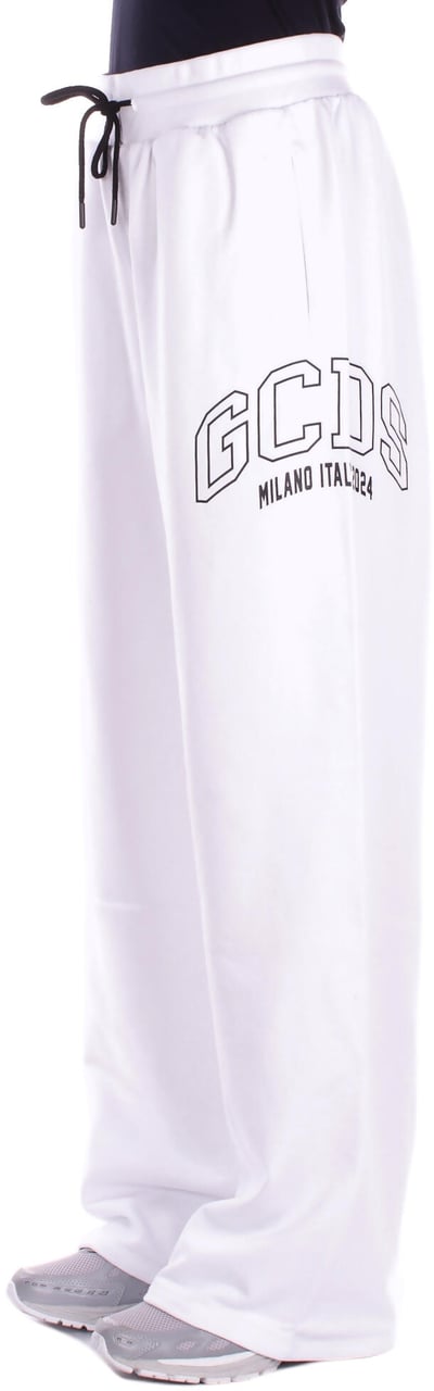 GCDS Trousers White Wit