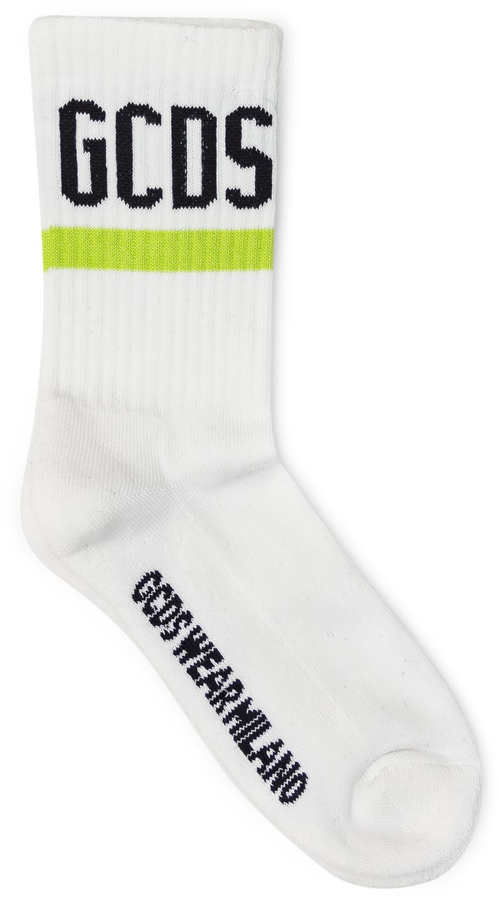 GCDS Calze con Logo Wit