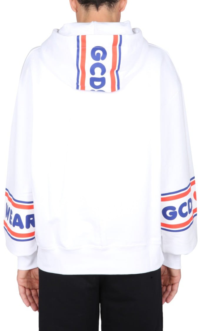 GCDS "Cute Tape" Logo Sweatshirt Wit