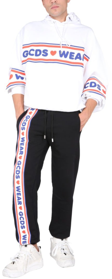GCDS "Cute Tape" Logo Sweatshirt Wit