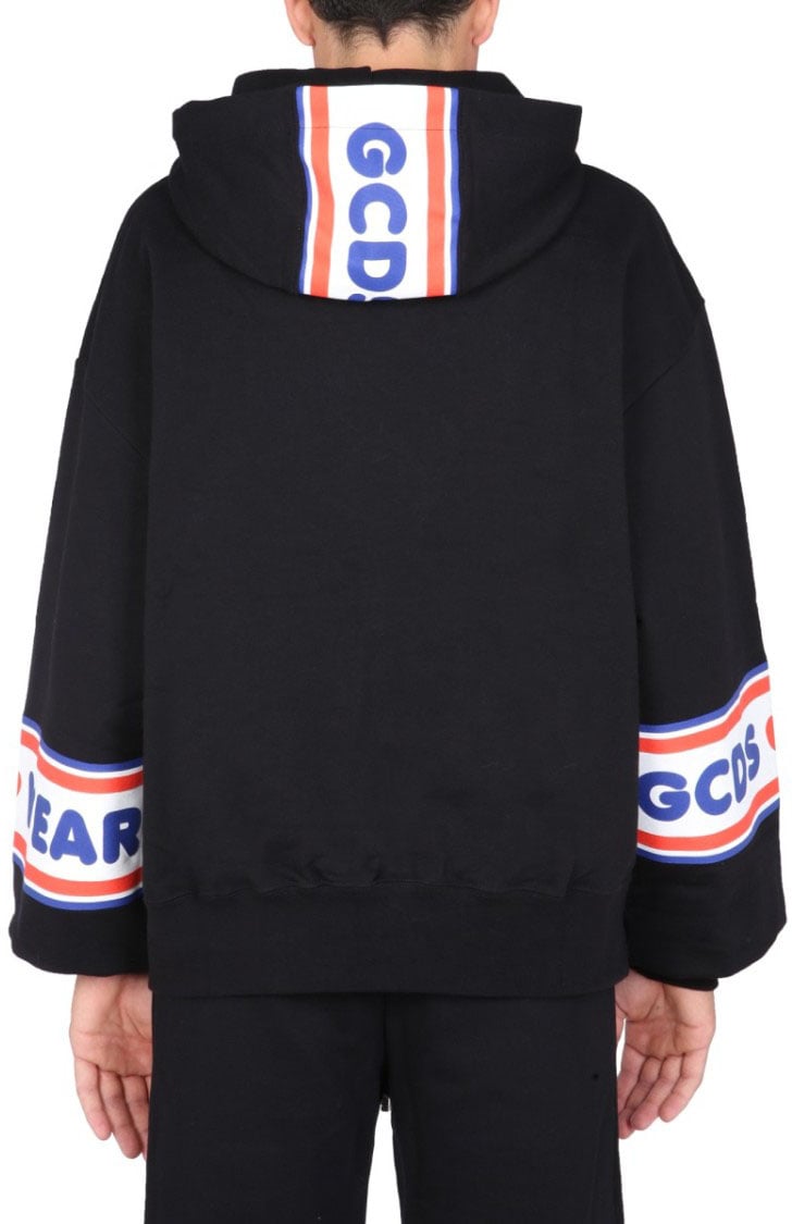 GCDS "Cute Tape" Logo Sweatshirt Zwart
