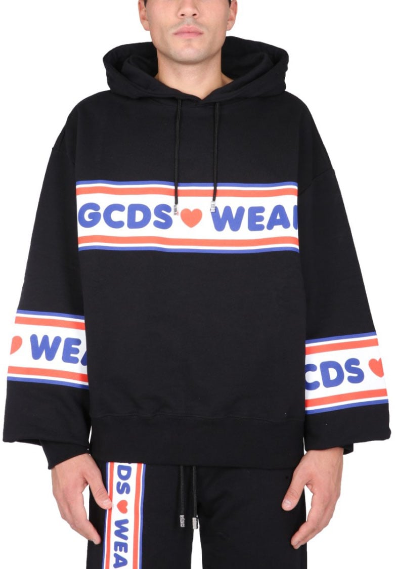 GCDS "Cute Tape" Logo Sweatshirt Zwart