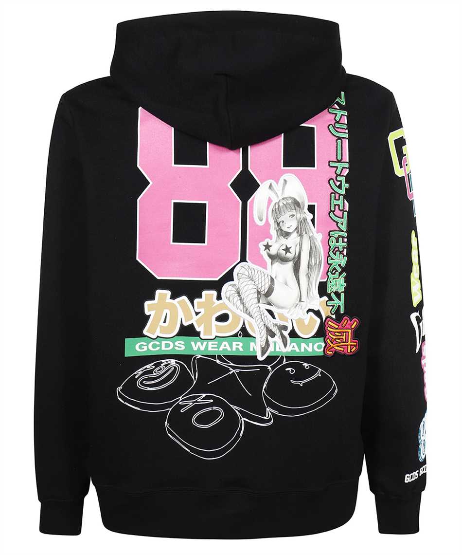 GCDS Cotton hoodie Zwart