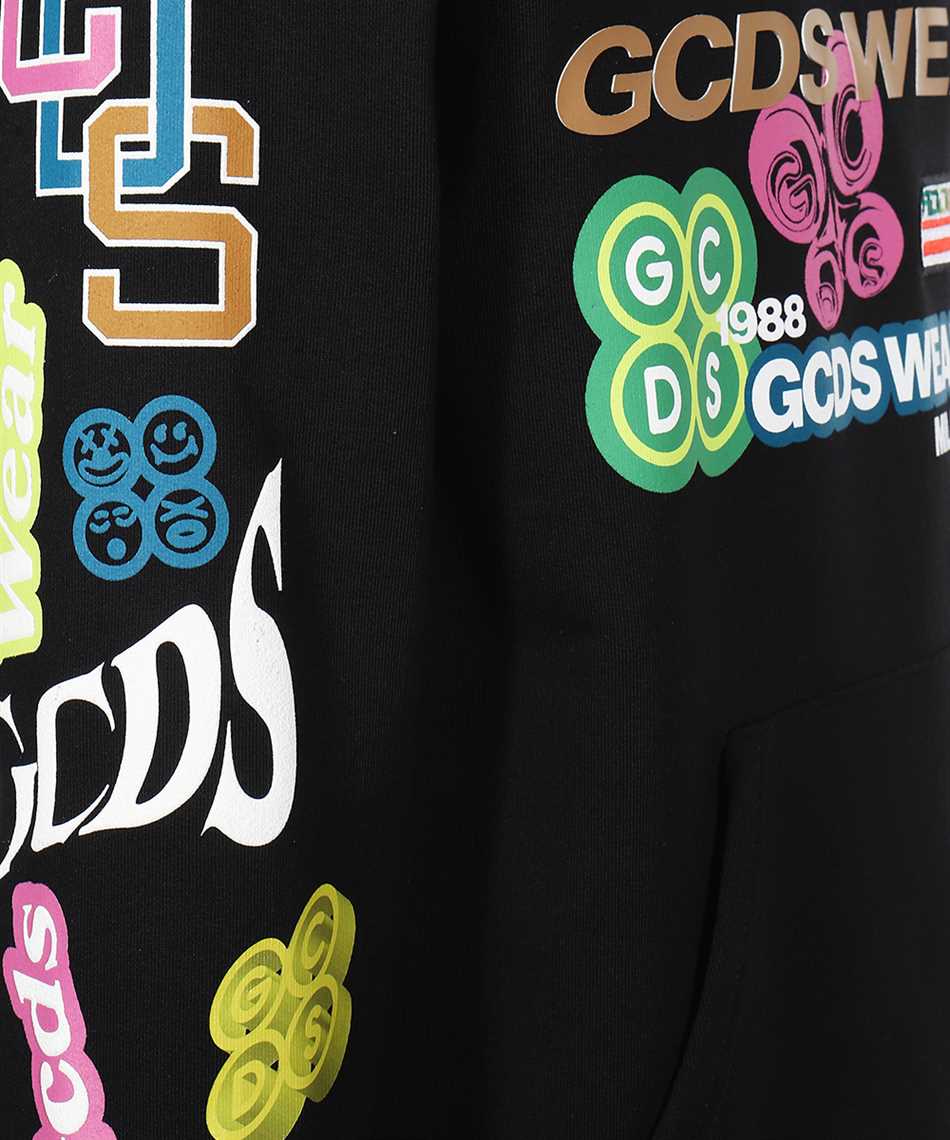 GCDS Cotton hoodie Zwart