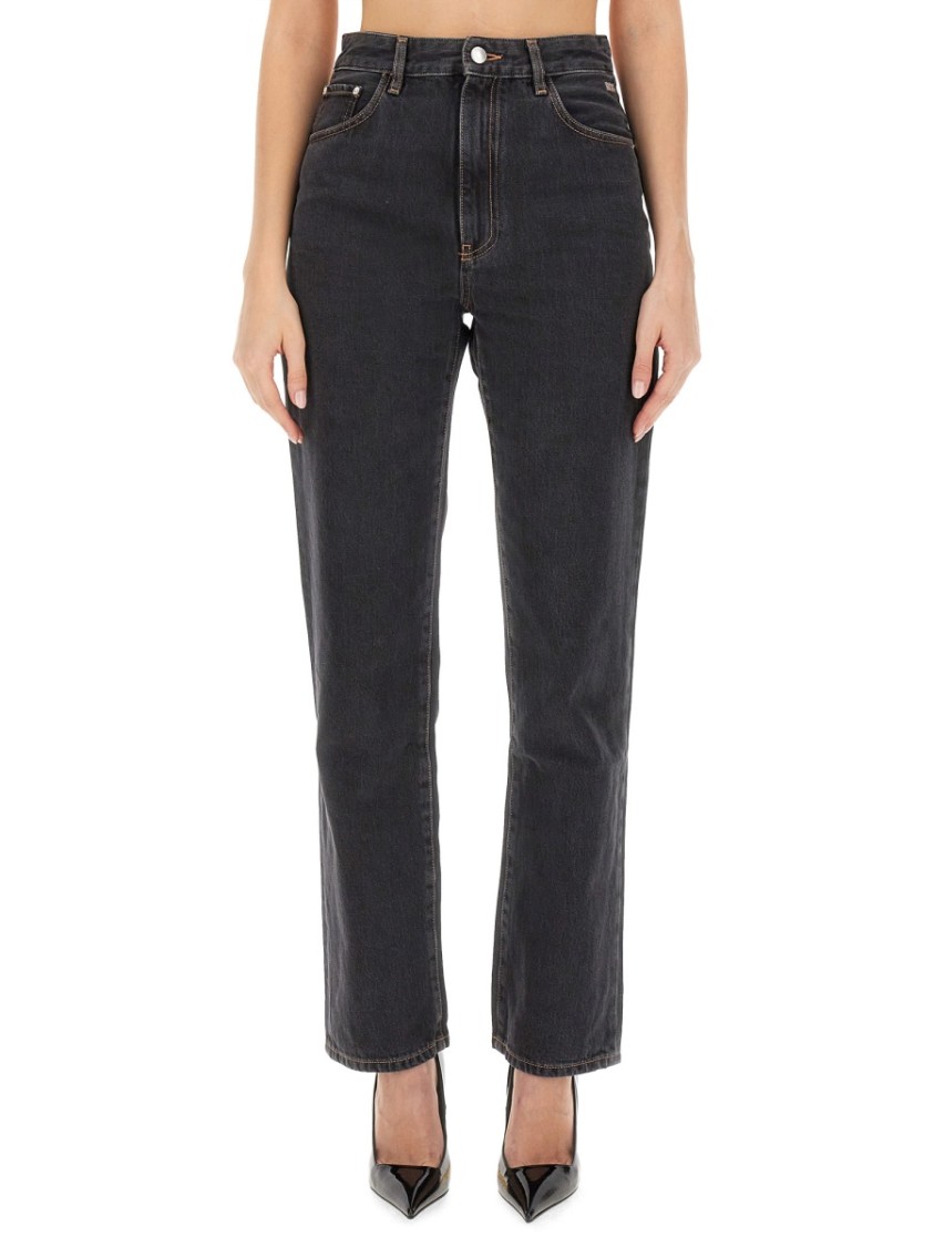 GCDS Straight-Leg Black Denim Jeans Zwart
