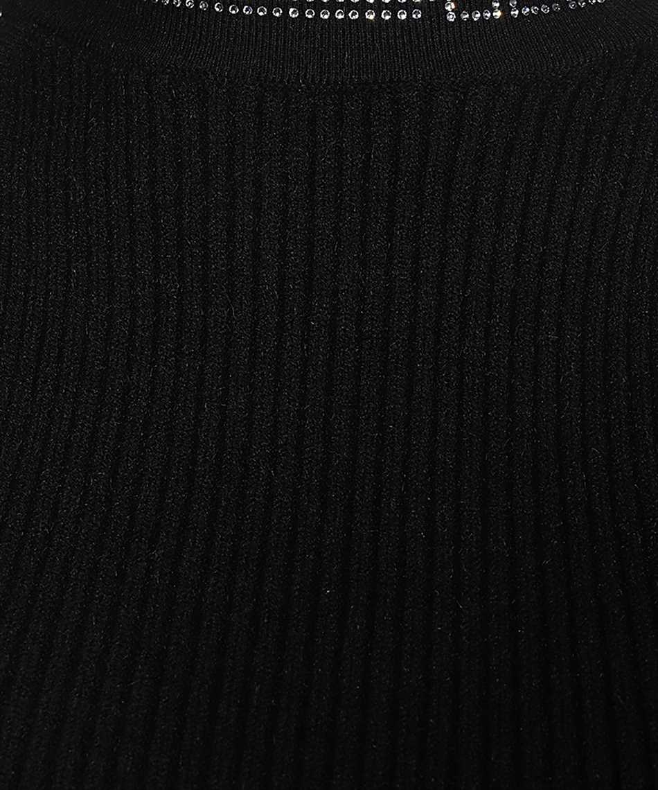 GCDS Ribbed knit top Zwart