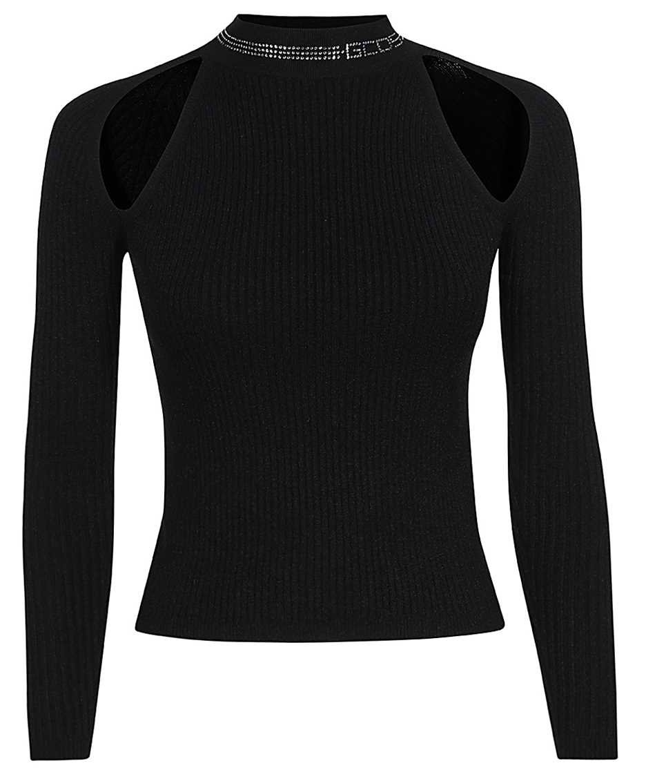 GCDS Ribbed knit top Zwart