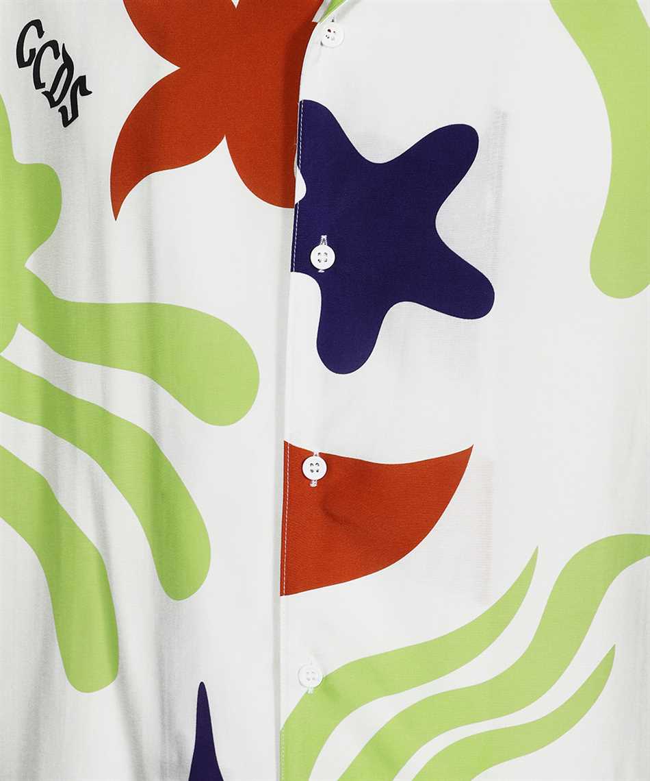 GCDS Printed viscose shirt Wit
